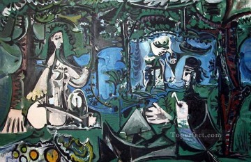  man - Luncheon on the Grass after Manet 7 1960 cubism Pablo Picasso